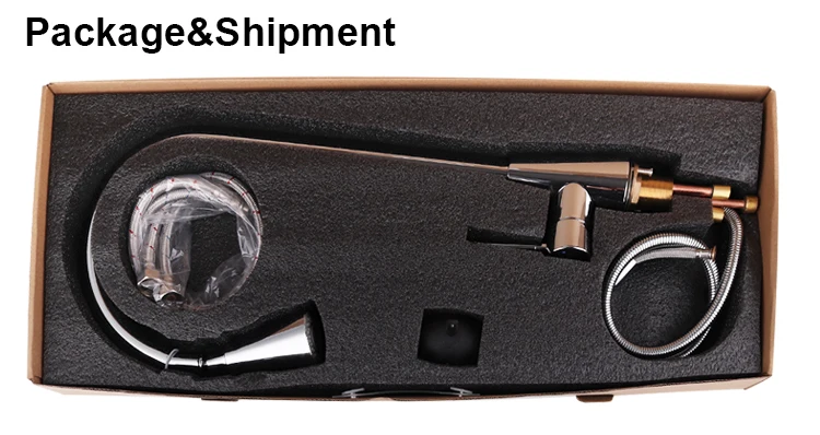 Popular Bar Faucets with Pull Down Sprayer Watersaving Brushed Steel Kitchen Tap