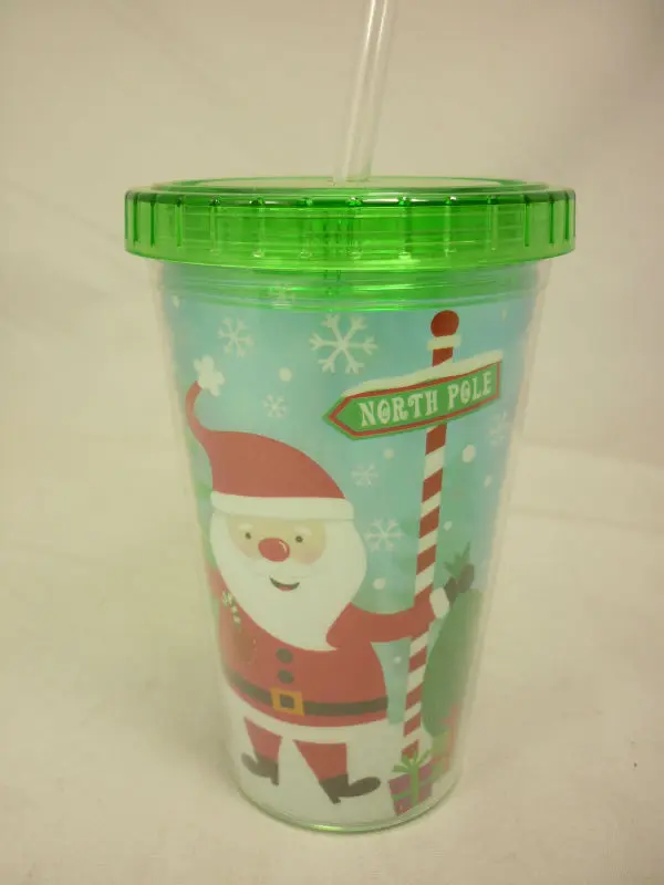 Plastic Christmas Cups - Buy Christmas Cup,Double Wall Tumbler With ...