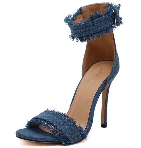 Denim Verano Zapatos Sandalias Tacón Las Señoras Sandalia Buy Sexy 2017 2017 Mujer sandalias De Alto X85650a T1JKlFc