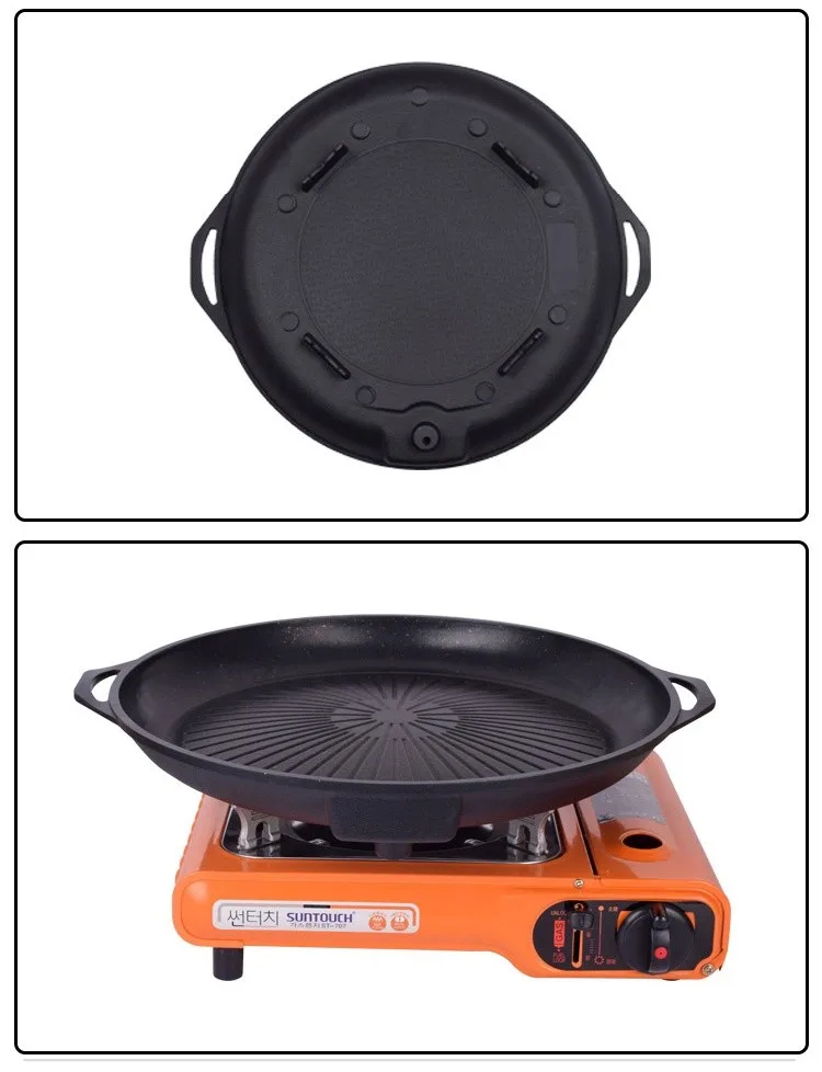 Modi Hot Sale Korean Bbq Grill Plate 345mm Gas Stove Plate Korean Bbq Grill Plate For Restaurant