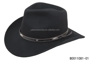 felt cowboy hats with trim