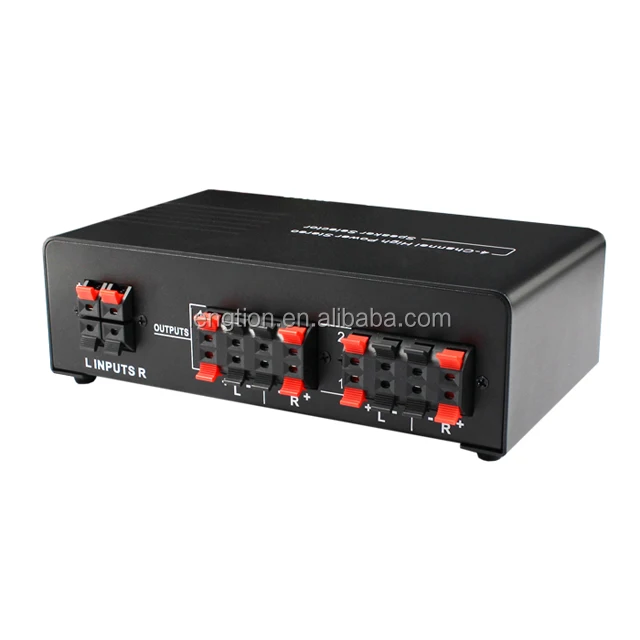 100W Audio Distribution Box 5 Port/Zone Stereo Speaker Selector Splitter Switch 