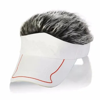 golf hat with fake hair