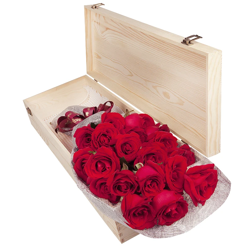 Wholesale Flower Boxes Rectangle Wooden Round Flower Box ...