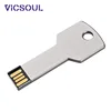 Factory Supply USB Flash Drive Metal Key Shaped USB Stick Memory Stick Thumb Drive 1G 2G 4G 8G 16GB Pen Drive USB 2.0 Sliver