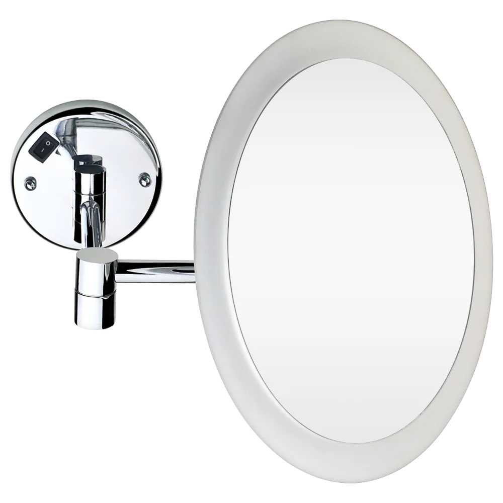 10 Inch Acrylic Flexible Led Lighted Wall Mount Makeup Mirror With 5x