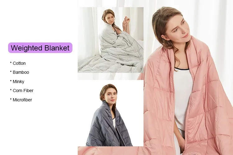 15lbs/20lbs/25lbs Cotton Sensory Weighted Blanket Anxiety Adult - Buy