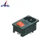 AC power 220v vertical intelligent connector inlet socket 2a output plug uk with fuse and switch