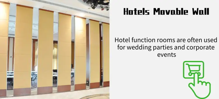 Good Quality Design Decorative Movable Partition Wall Sliding Doors for Art Gallery/Dance Studio