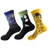 Autumn winter New Art and Famous Oil Painting Series Male Socks Personality Funny Socks