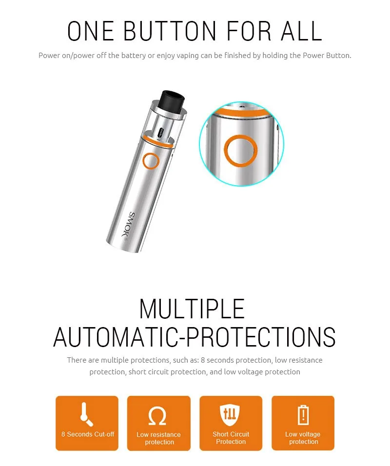 Built-in 1650mah Vape Pen battery SMOK Vape Pen 22 Kit top-cap filling atomizer big vapor no leaking, View smok vape pen, SMOK Product Details from