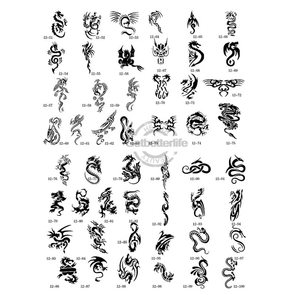 12 booklet dragon tattoo design professional airbrush stencils for 12 booklet dragon tattoo design professional airbrush stencils for