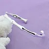 Unique high quality Bamboo silver plated open Bracelet accessories for women 2017 trending products shopping websites