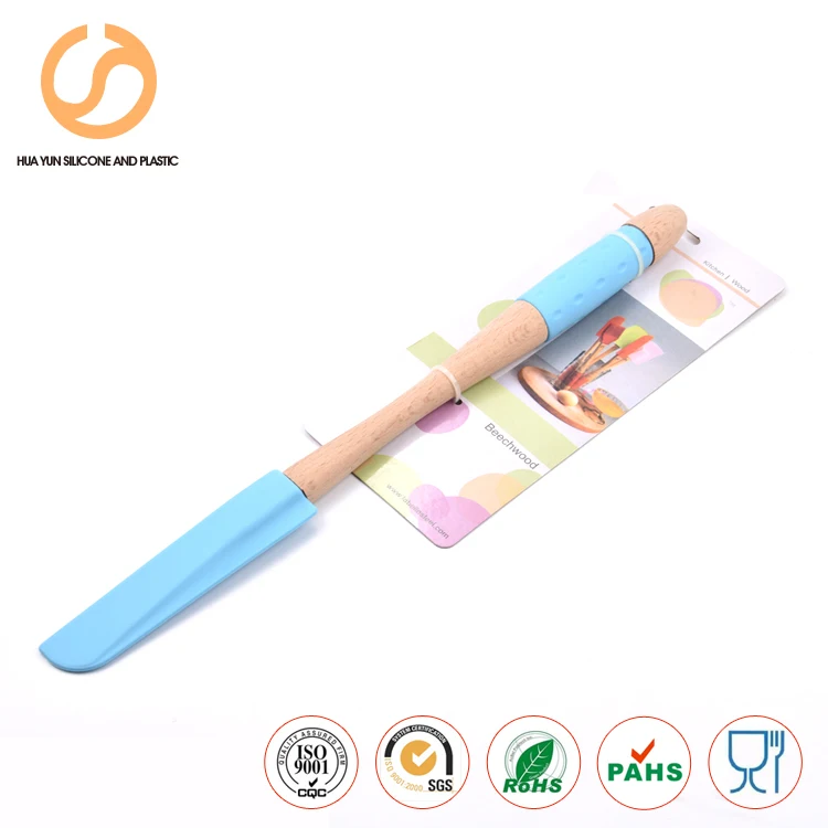 Silicone Cooking Spatula Mixing Tool With Long Wooden Handle Buy