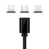 Factory custom magnetic data cable mobile phone 3 in 1 type nylon braided data charging cable for Mobile Phone MP3 / MP4 Player