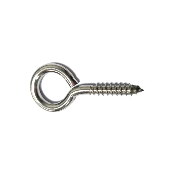 Wood Terminal Ring Eye Hooks 40 Pcs 2 inch 304 Stainless Steel Self Tapping Eye Screws Metal Hook