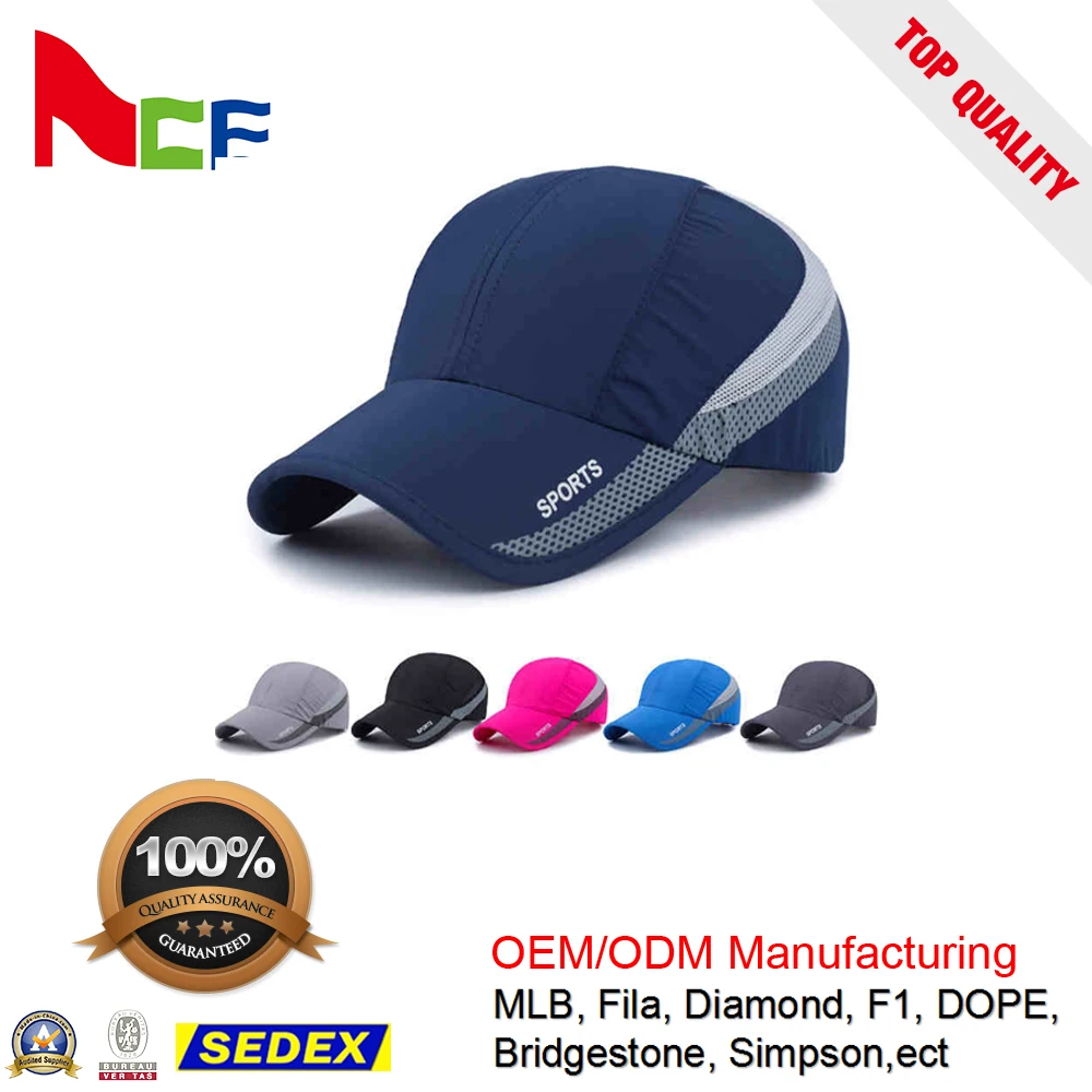 100 Polyester Microfiber Sports Cap/male Baseball Caps/dryfit Running