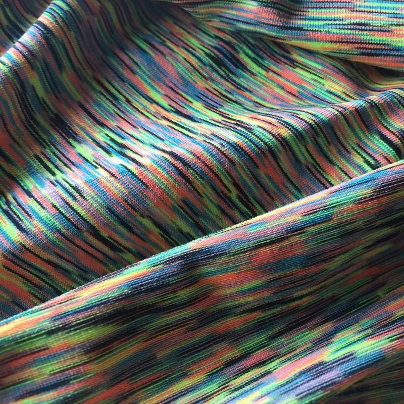 吸湿排汗面料 90% poly 10% spandex melange single jersey fabric