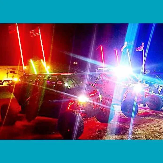 LED flag bar pole antenna 10W RGB warning light led truck