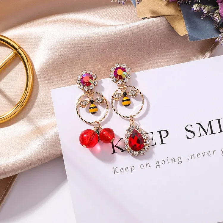Ladies Daily Wear Earrings Jewelry Cubic Drop Kashmiri Jhumka Earrings