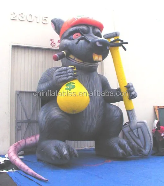 Inflatable Rat With Money Bag,Inflatable Replica,Advertising