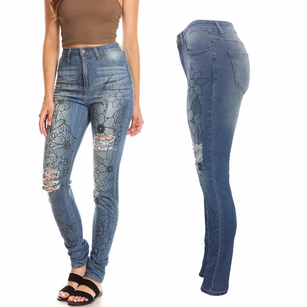D&s Factory Dropshipping Bulk Wholesale Jeans Dropshipping Ripped Women