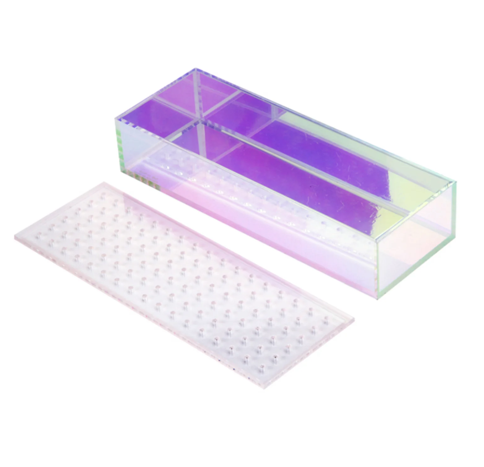 Iridescent Furniture Transparent Acrylic Jewelry Storage Iridescent Box