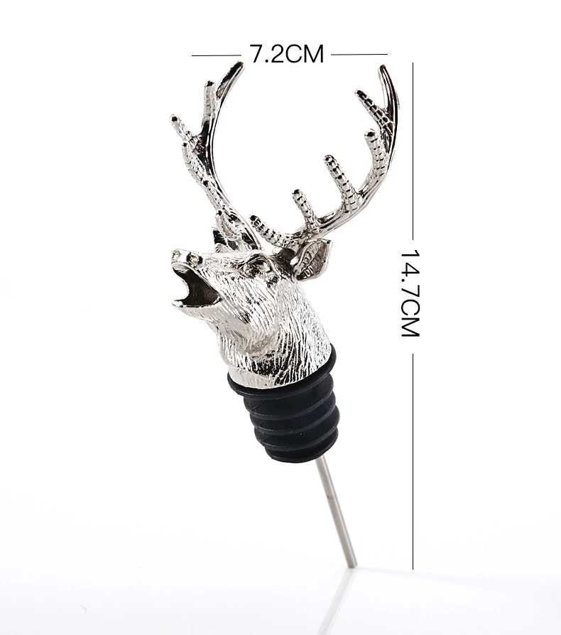 Deer Dog Horse Bear Animal Head Wine Pourer Aerator Pour Spout Bottle