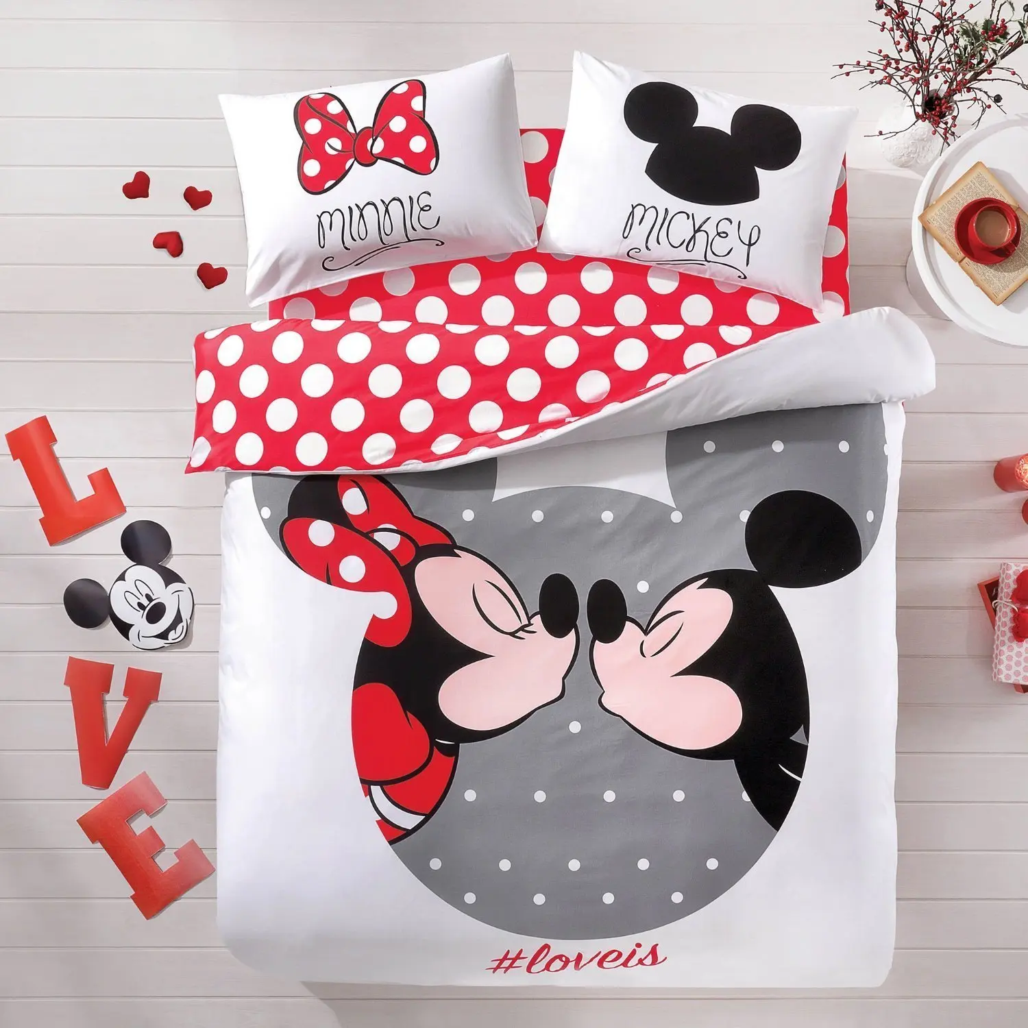 Buy Disney Mickey Amp Minnie Mouse 9pc Full Size Bedding Set