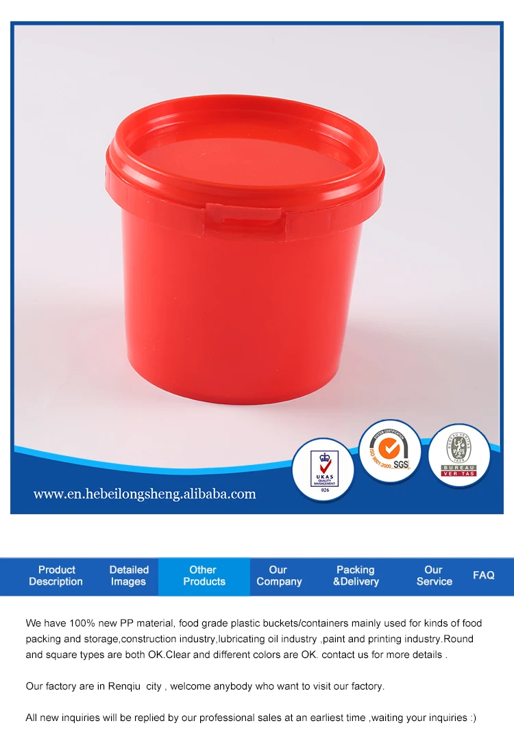 5 Gallon 20l Square Buckets Clear Plastic Pail Buckets With Easy Tear