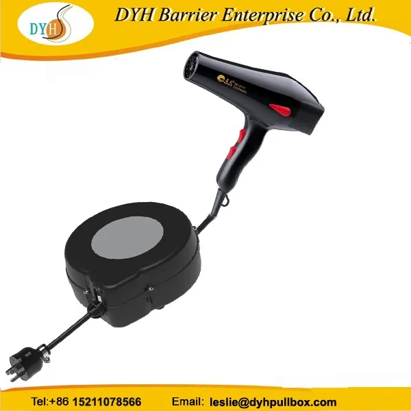 2.5m Retracting Cable Reels Waterproof Extension Cord Reel For Hair