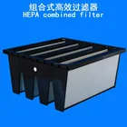 新鮮な亜鉛めっきフレーム高効率微粒子グラスファイバー v 銀行 hvac 炉フィルター hepa エアフィルター