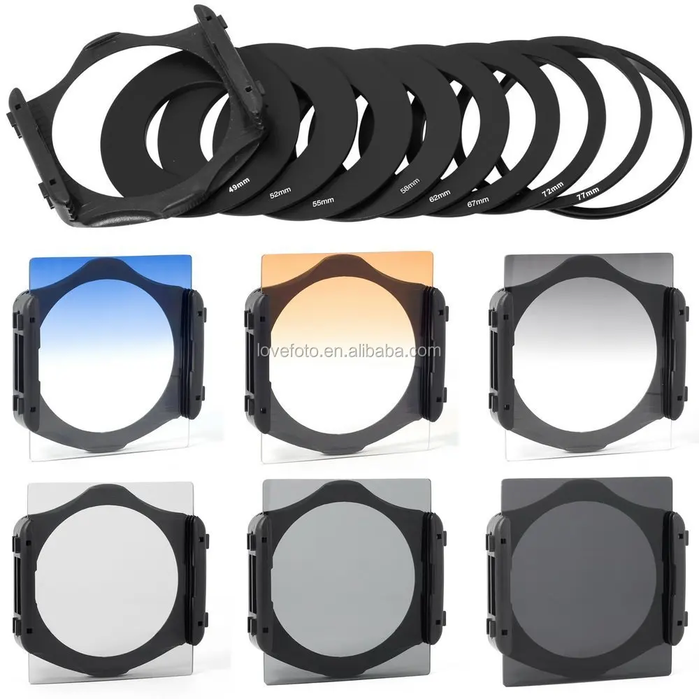 Square Lens Gradual Filter Kit &Mattbox Lens filter + Lens filter pouch+ lens filter adapter