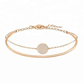 Wholesale 2018 Fashion Jewelry 14k Rose Gold Crystal Bracelet Bangle - Buy Crystal Bracelet,Gold ...