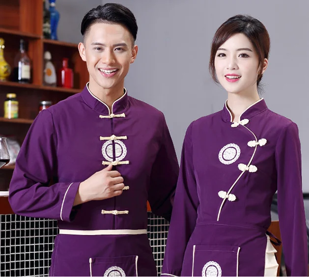 Factory Custom Chinese Style Embroidery Kitchen Cooking Uniform