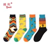 china make your own design cotton black funny happy men tube socks wholesale compression custom sox dress business sock for mens