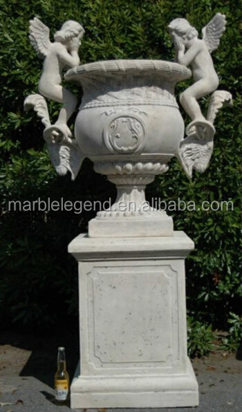 Estilo de europa de la urna de jardín decoración de piedra natural