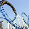 Outdoor theme park thrilling adults fun rides big 4 loops roller coaster for sale