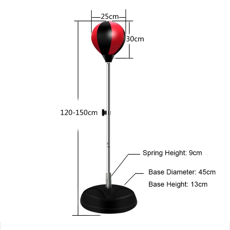 Standing Punching Bag Boxing Reflex Bag With Water Or Sand Filled Base