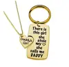 Stainless Steel Personalize Daddy Daughter Key Chain, Necklace Set - Father's Day Gift