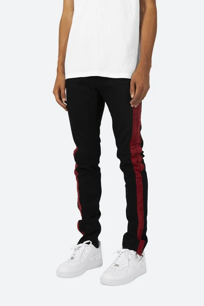 jeans with a red stripe