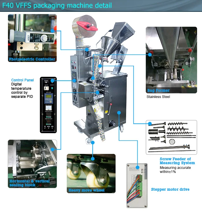 Factory Automatic Chili Black Red White Pepper Powder Packaging Machine