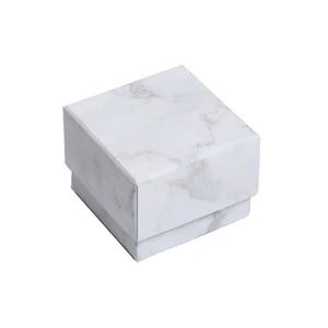 Manufacturers supply square marble jewelry ring watch packaging heaven and earth cover custom small gift box