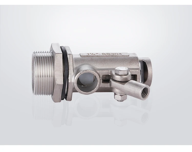 304 Tank Float Valve With 1 1/2 Inch Adjustable Stainless Steel Float