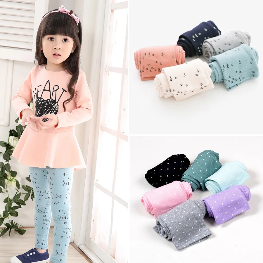 leggings 2015 new arrive Candy dot girls leggings Toddler classic Leggings 2 13Y children trousers kids