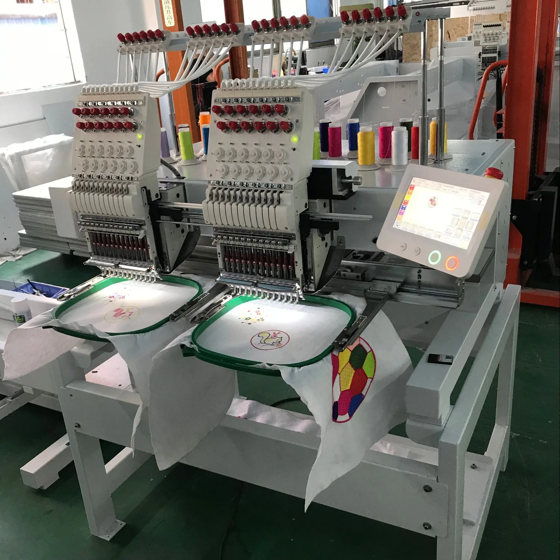 Computerized Embroidery Machine 2 Heads Cap,Tshirt And Garment