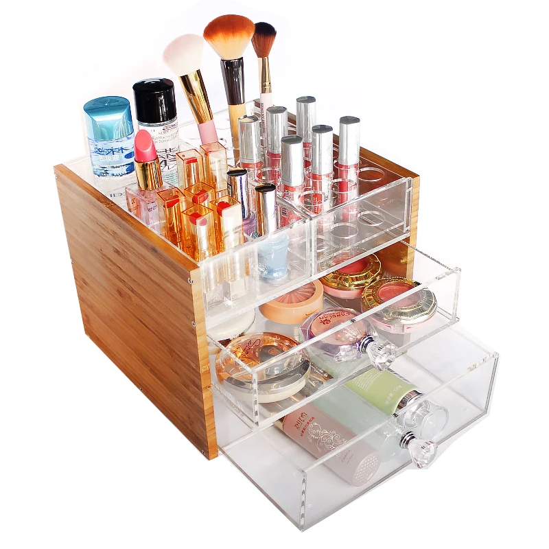 2020 Vanity Storage For Nakeup Products Clear Cube Acrylic Cosmetic