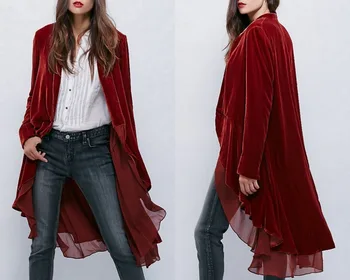 long velvet coat