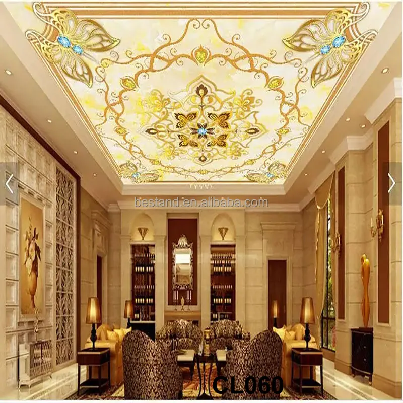 卸売ヨーロッパスタイル黄金色の高解像度 3d 壁紙 Buy ヨーロッパスタイル壁画 ヨーロッパ天井壁画 ゴールデン 3d 壁紙 Product On Alibaba Com