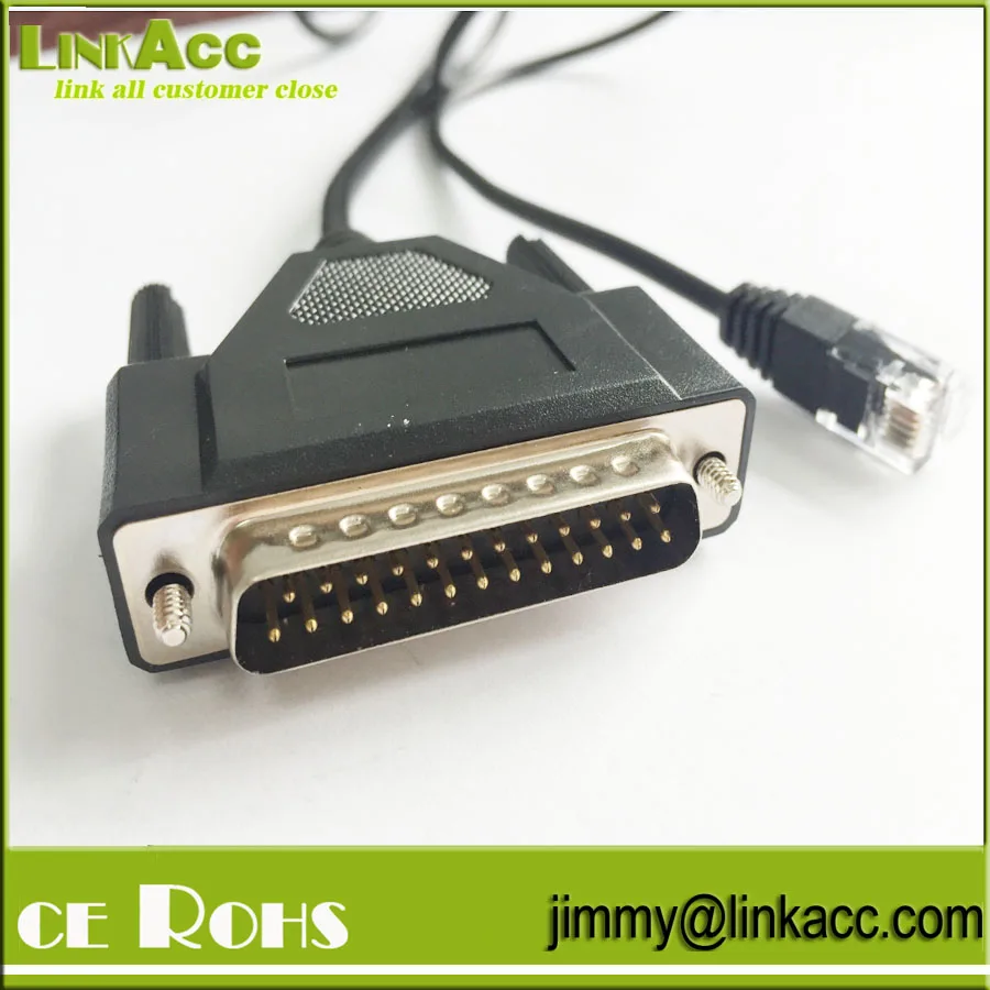 5Pieces DB25 DB-25 Male Parallel Connector Modular Adapter RJ45 Cat5 8P8C